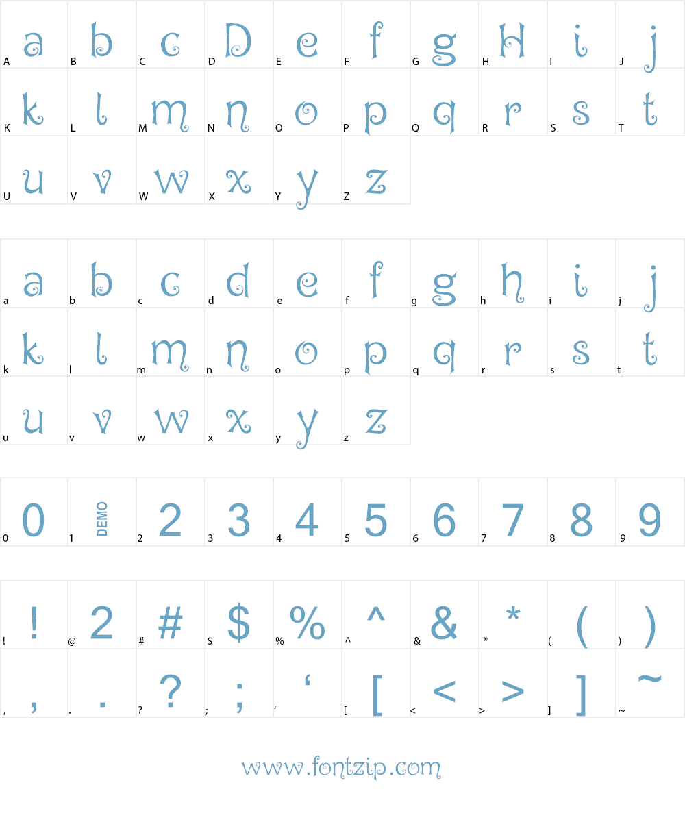 Hegran Font Character